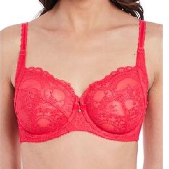 Wacoal Other - Wacoal Chrystalle Red Lace Full Figure Bra 38DD